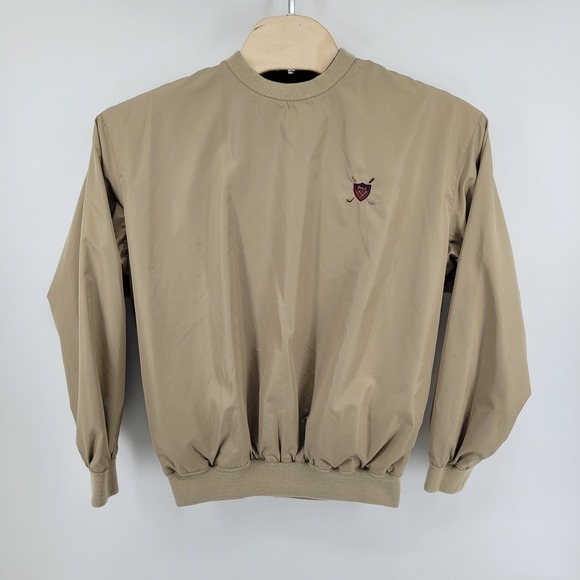 Polo Golf Ralph Lauren Other - [READ] Polo Golf Ralph Lauren Windshirt Mens Medium Tan Crest Pullover Jacket